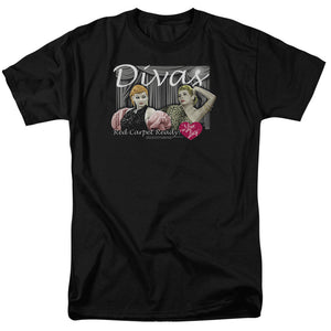 AN OFFCIALLY LICENSED I LOVE LUCY DIVAS MEN'S REGULAR FIT T-SHIRT BLACK