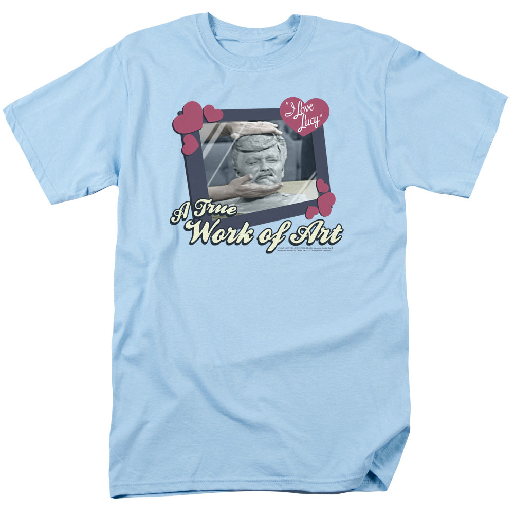 AN OFFCIALLY LICENSED I LOVE LUCY WORK OF ART MEN'S REGULAR FIT T-SHIRT LIGHT BLUE