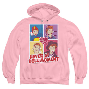AN OFFCIALLY LICENSED I LOVE LUCY PANELS ADULT UNISEX PULLOVER HOODIE PINK