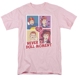 AN OFFCIALLY LICENSED I LOVE LUCY PANELS MEN'S REGULAR FIT T-SHIRT PINK