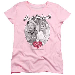 AN OFFCIALLY LICENSED LUCY BEST FRIENDS WOMEN'S REGULAR FIT T-SHIRT PINK