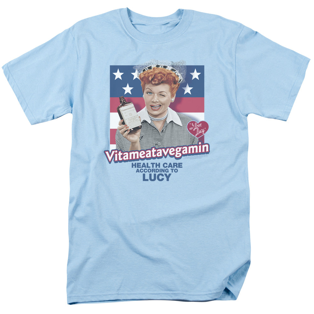 AN OFFCIALLY LICENSED I LOVE LUCY HEALTH CARE MEN'S REGULAR FIT T-SHIRT LIGHT BLUE