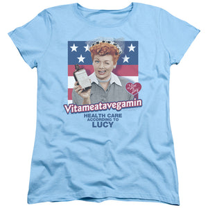 AN OFFCIALLY LICENSED I LOVE LUCY HEALTH CARE WOMEN'S REGULAR FIT T-SHIRT LIGHT BLUE