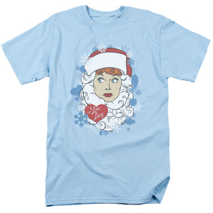 AN OFFCIALLY LICENSED I LOVE LUCY BEARD FLAKES MEN'S REGULAR FIT T-SHIRT LIGHT BLUE