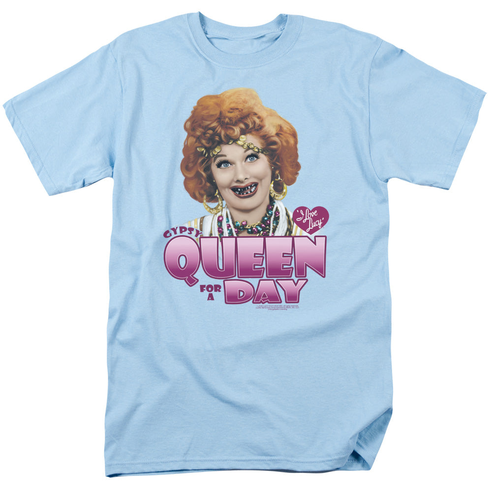 AN OFFCIALLY LICENSED I LOVE LUCY GYPSY QUEEN MEN'S REGULAR FIT T-SHIRT LIGHT BLUE