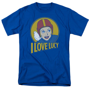 AN OFFCIALLY LICENSED I LOVE LUCY LB SUPER COMIC MEN'S REGULAR FIT T-SHIRT ROYAL