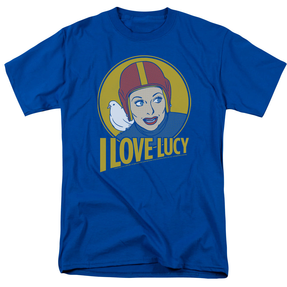 AN OFFCIALLY LICENSED I LOVE LUCY LB SUPER COMIC MEN'S REGULAR FIT T-SHIRT ROYAL