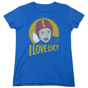 AN OFFCIALLY LICENSED I LOVE LUCY LB SUPER COMIC WOMEN'S REGULAR FIT T-SHIRT ROYAL
