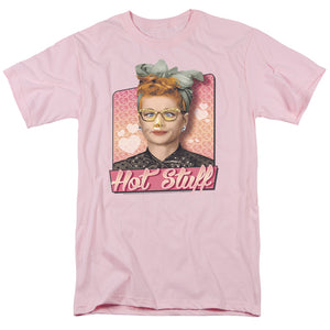 AN OFFCIALLY LICENSED I LOVE LUCY HOT STUFF MEN'S REGULAR FIT T-SHIRT PINK