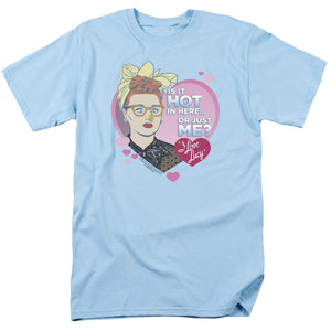 AN OFFCIALLY LICENSED I LOVE LUCY HOT MEN'S REGULAR FIT T-SHIRT LIGHT BLUE