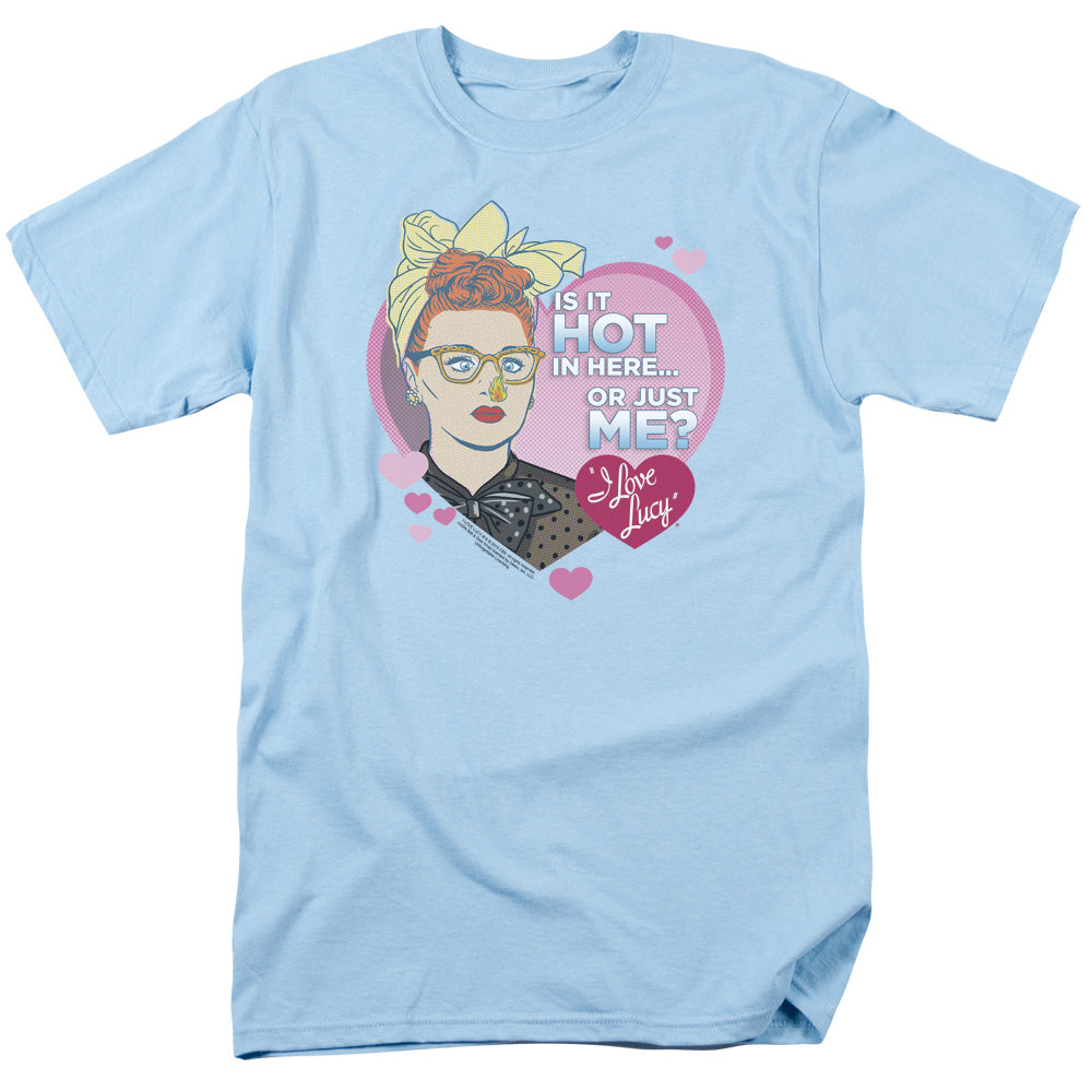 AN OFFCIALLY LICENSED I LOVE LUCY HOT MEN'S REGULAR FIT T-SHIRT LIGHT BLUE