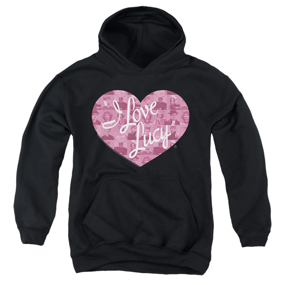 AN OFFCIALLY LICENSED I LOVE LUCY MANY MOODS LOGO YOUTH HOODIE BLACK