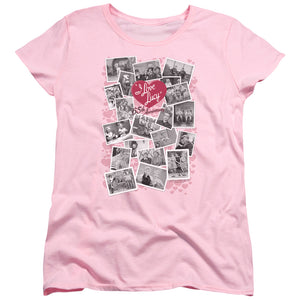 AN OFFCIALLY LICENSED I LOVE LUCY 65TH ANNIVERSARY WOMEN'S REGULAR FIT T-SHIRT PINK