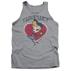 AN OFFCIALLY LICENSED I LOVE LUCY BASEBALL DIVA ADULT UNISEX TANK TOP ATHLETIC HEATHER
