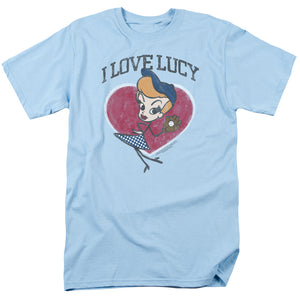 AN OFFCIALLY LICENSED I LOVE LUCY BASEBALL DIVA MEN'S REGULAR FIT T-SHIRT LIGHT BLUE