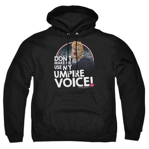 AN OFFCIALLY LICENSED I LOVE LUCY UMPIRE ADULT UNISEX PULLOVER HOODIE BLACK