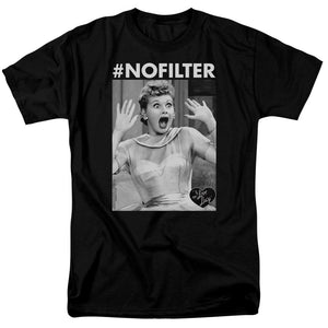 AN OFFCIALLY LICENSED I LOVE LUCY NO FILTER MEN'S REGULAR FIT T-SHIRT BLACK