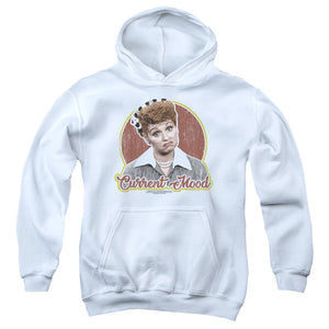 AN OFFCIALLY LICENSED I LOVE LUCY CURRENT MOOD YOUTH HOODIE WHITE