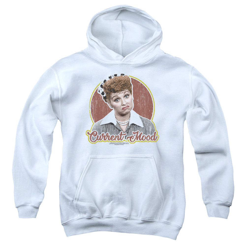 AN OFFCIALLY LICENSED I LOVE LUCY CURRENT MOOD YOUTH HOODIE WHITE