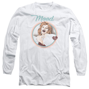 AN OFFCIALLY LICENSED I LOVE LUCY MOOD MEN'S LONG SLEEVE T-SHIRT WHITE