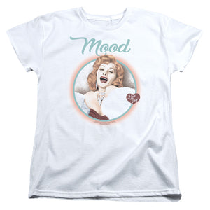 AN OFFCIALLY LICENSED I LOVE LUCY MOOD WOMEN'S REGULAR FIT T-SHIRT WHITE