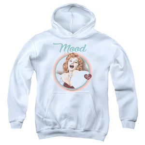 AN OFFCIALLY LICENSED I LOVE LUCY MOOD YOUTH HOODIE WHITE