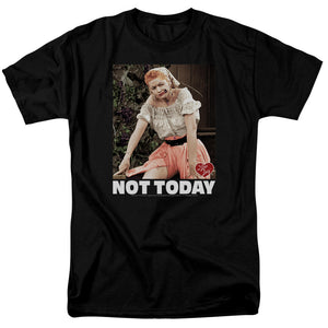 AN OFFCIALLY LICENSED I LOVE LUCY NOT TODAY MEN'S REGULAR FIT T-SHIRT BLACK