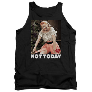 AN OFFCIALLY LICENSED I LOVE LUCY NOT TODAY ADULT UNISEX TANK TOP BLACK