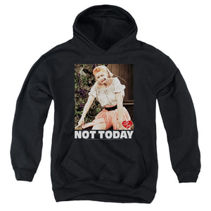 AN OFFCIALLY LICENSED I LOVE LUCY NOT TODAY YOUTH HOODIE BLACK