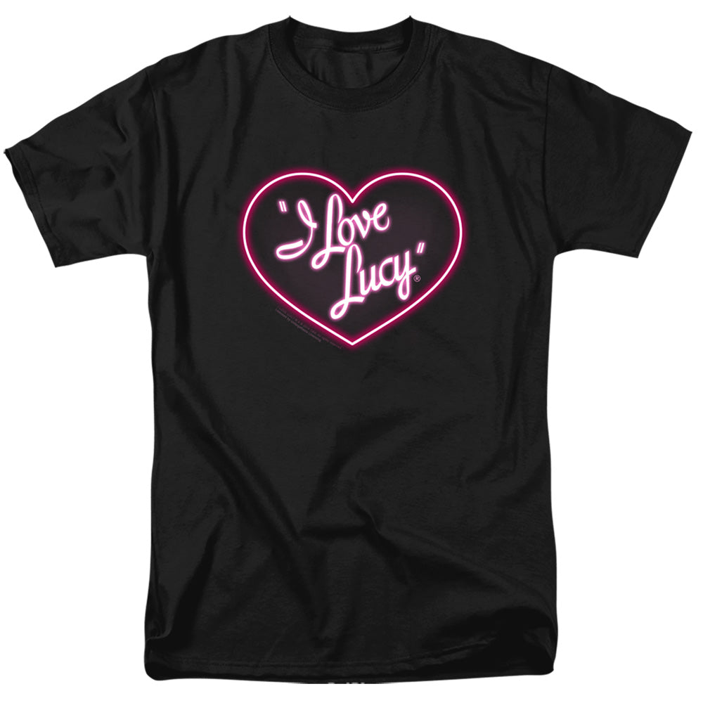 AN OFFCIALLY LICENSED I LOVE LUCY NEON LOGO MEN'S REGULAR FIT T-SHIRT BLACK