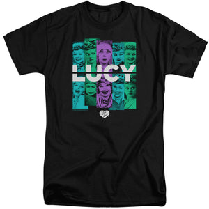 AN OFFCIALLY LICENSED I LOVE LUCY SHADES OF LUCY MEN'S TALL FIT T-SHIRT BLACK
