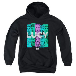 AN OFFCIALLY LICENSED I LOVE LUCY SHADES OF LUCY YOUTH HOODIE BLACK