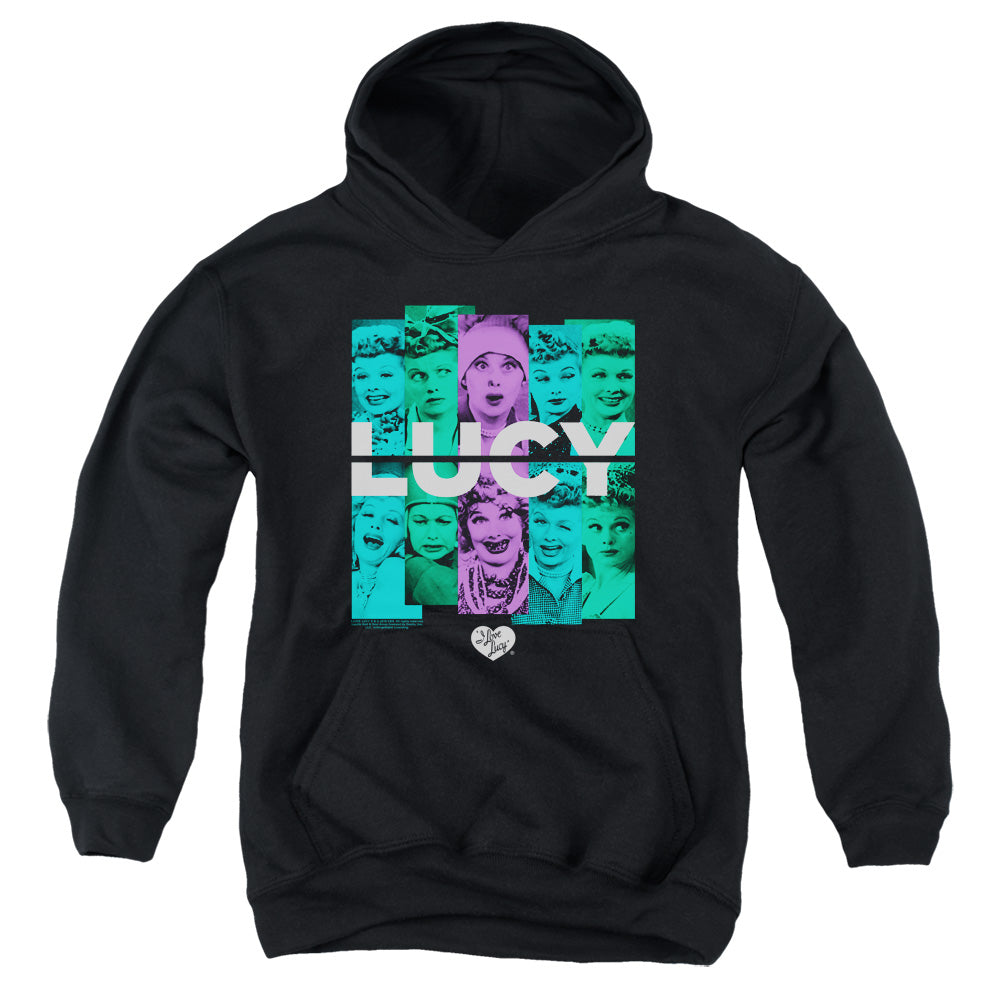 AN OFFCIALLY LICENSED I LOVE LUCY SHADES OF LUCY YOUTH HOODIE BLACK