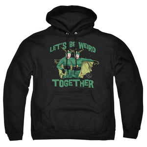 AN OFFCIALLY LICENSED I LOVE LUCY WEIRD TOGETHER ADULT UNISEX PULLOVER HOODIE BLACK