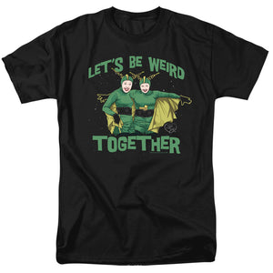 AN OFFCIALLY LICENSED I LOVE LUCY WEIRD TOGETHER MEN'S REGULAR FIT T-SHIRT BLACK