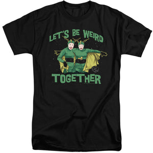 AN OFFCIALLY LICENSED I LOVE LUCY WEIRD TOGETHER MEN'S TALL FIT T-SHIRT BLACK