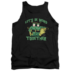 AN OFFCIALLY LICENSED I LOVE LUCY WEIRD TOGETHER ADULT UNISEX TANK TOP BLACK