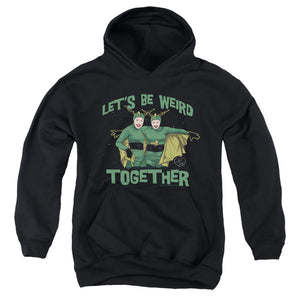 AN OFFCIALLY LICENSED I LOVE LUCY WEIRD TOGETHER YOUTH HOODIE BLACK