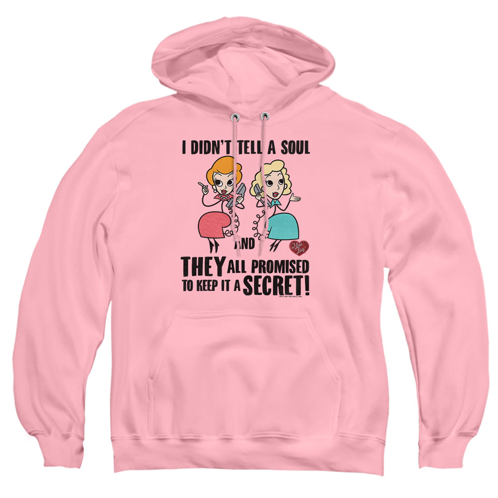 AN OFFCIALLY LICENSED I LOVE LUCY GOSSIP PROMISES ADULT UNISEX PULLOVER HOODIE PINK