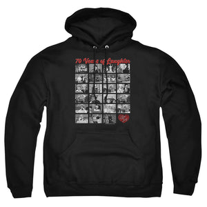 AN OFFCIALLY LICENSED I LOVE LUCY FILM STRIP ADULT UNISEX PULLOVER HOODIE BLACK