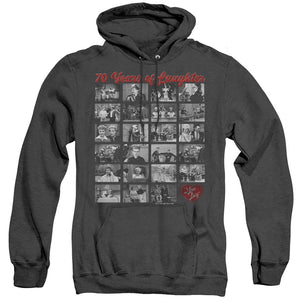 AN OFFCIALLY LICENSED I LOVE LUCY FILM STRIP ADULT UNISEX HEATHER PULLOVER HOODIE BLACK