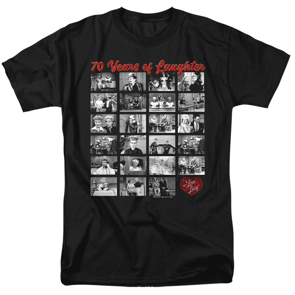 AN OFFCIALLY LICENSED I LOVE LUCY FILM STRIP MEN'S REGULAR FIT T-SHIRT BLACK