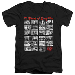 AN OFFCIALLY LICENSED I LOVE LUCY FILM STRIP MEN'S V-NECK T-SHIRT BLACK