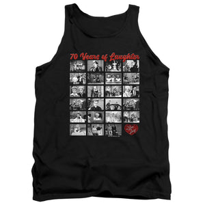 AN OFFCIALLY LICENSED I LOVE LUCY FILM STRIP ADULT UNISEX TANK TOP BLACK