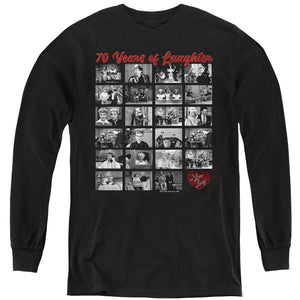 AN OFFCIALLY LICENSED I LOVE LUCY FILM STRIP YOUTH LONG SLEEVE T-SHIRT BLACK