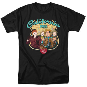 AN OFFCIALLY LICENSED I LOVE LUCY ROAD TRIP MEN'S REGULAR FIT T-SHIRT BLACK