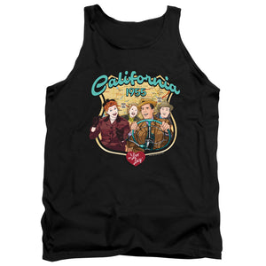 AN OFFCIALLY LICENSED I LOVE LUCY ROAD TRIP ADULT UNISEX TANK TOP BLACK
