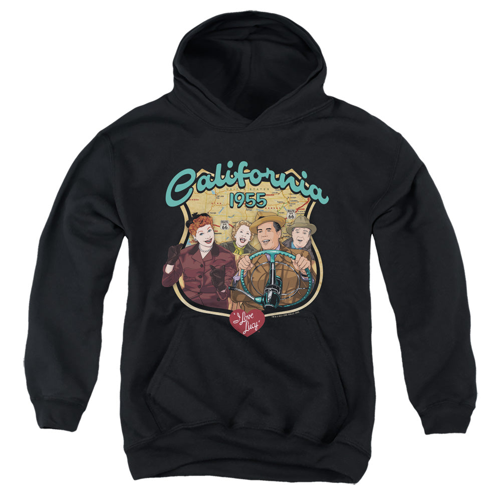 AN OFFCIALLY LICENSED I LOVE LUCY ROAD TRIP YOUTH HOODIE BLACK