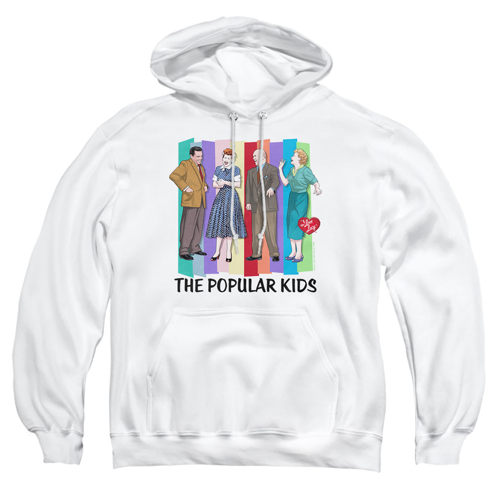 AN OFFCIALLY LICENSED I LOVE LUCY THE POPULAR KIDS ADULT UNISEX PULLOVER HOODIE WHITE