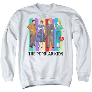 AN OFFCIALLY LICENSED I LOVE LUCY THE POPULAR KIDS ADULT UNISEX CREWNECK SWEATSHIRT WHITE